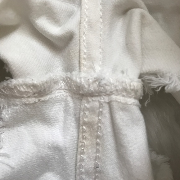 Abercrombie White Denim Cut Off Jean Shorts 16 - Picture 6 of 6